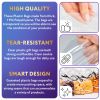Clear Gusseted Poly Bags, 10 x 6 x 20 Inch. Pack of 100 Gusseted Plastic Bags 1 Mil Thick for Favors with Open Top. Clear Plastic Bags for Packaging C